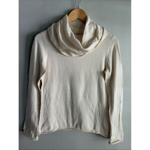 Sundance Ivory Cotton Angora Blend Cowl Neck Sweater Petite Medium